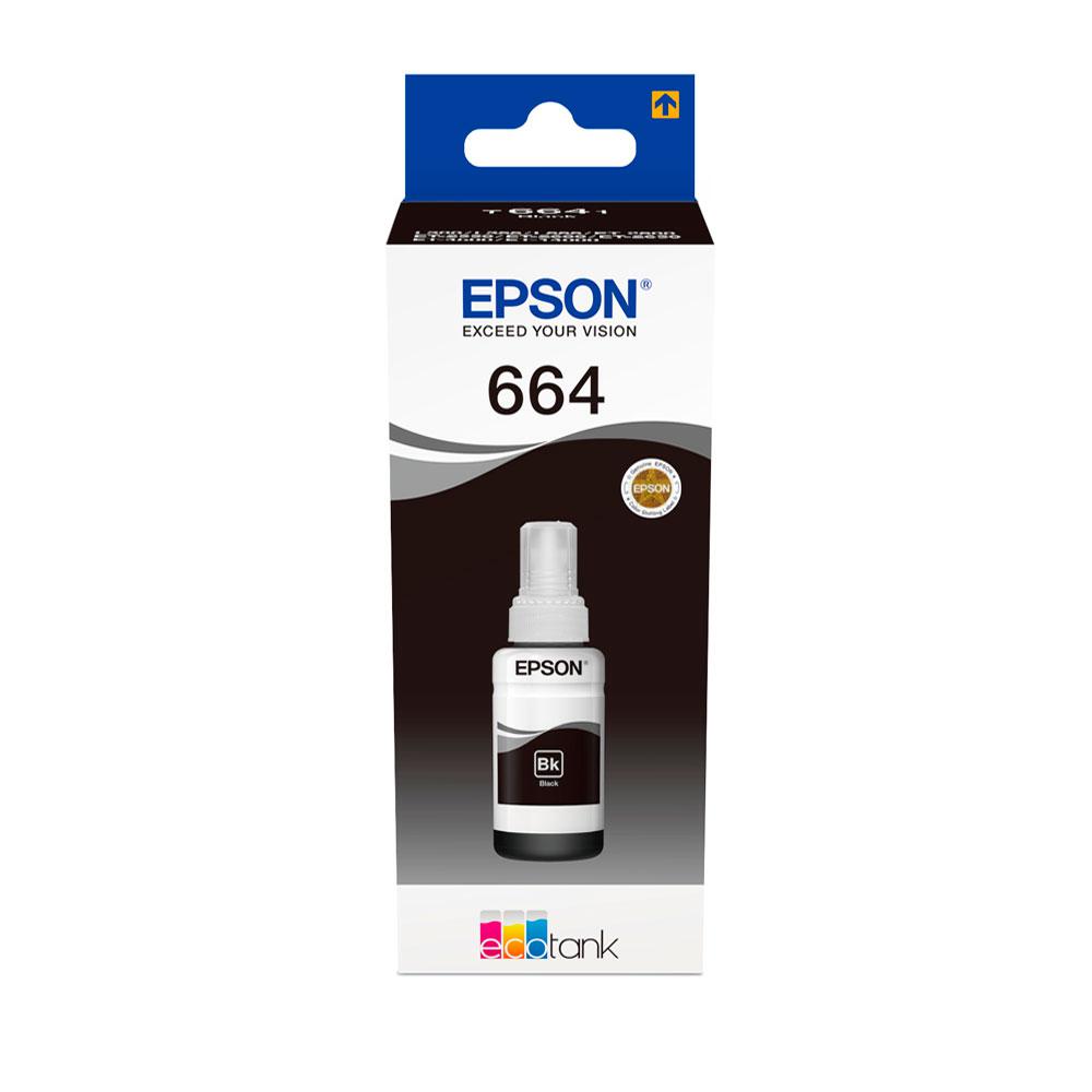 Tinta Original Epson Bote Ecotank T6641 / Negro / Et-2500 / Et-2600 / Et-4500