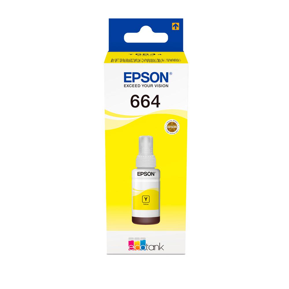 Tinta Original Epson Bote Ecotank T6644 / Amarillo / Et-2500 / Et-2600 / Et-4500