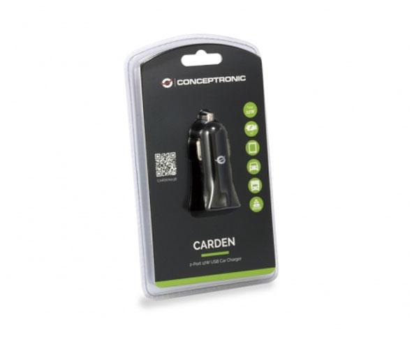 Cargador de coche-mechero Usb x2 / 12w / Carden03b / Conceptronic - Imagen 2