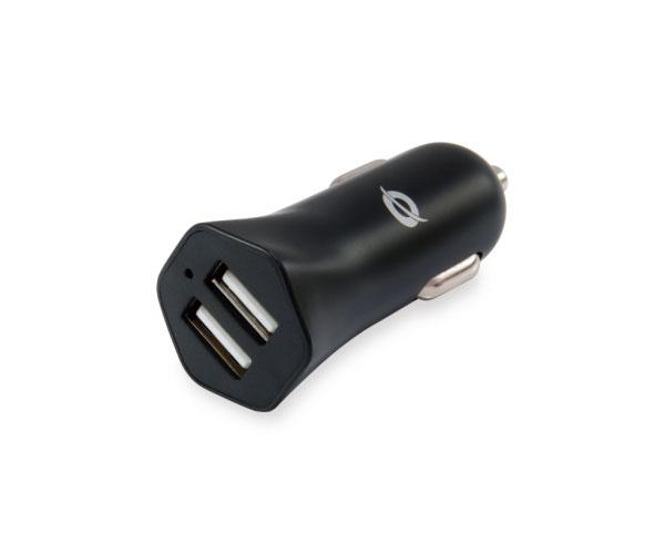 Cargador de coche-mechero Usb x2 / 12w / Carden03b / Conceptronic