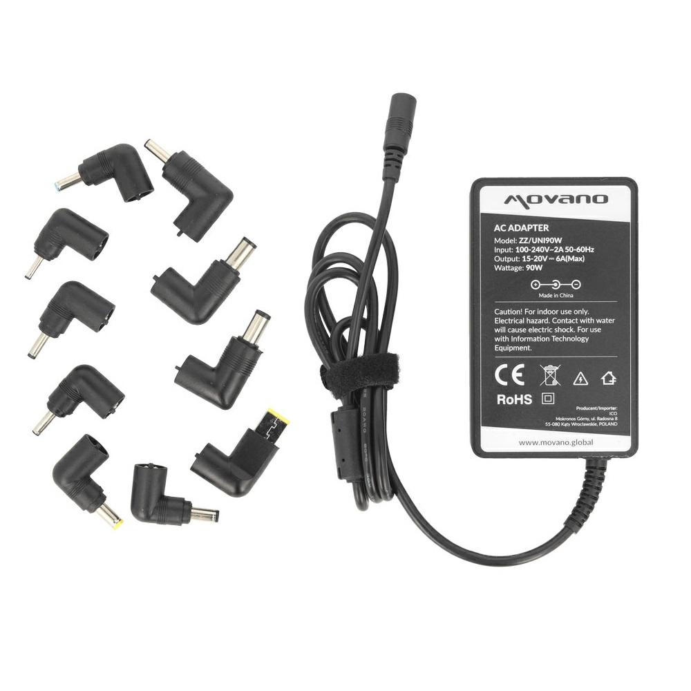 Cargador para portátil universal automático 90W SLIM / 10 conectores / Movano - Imagen 6