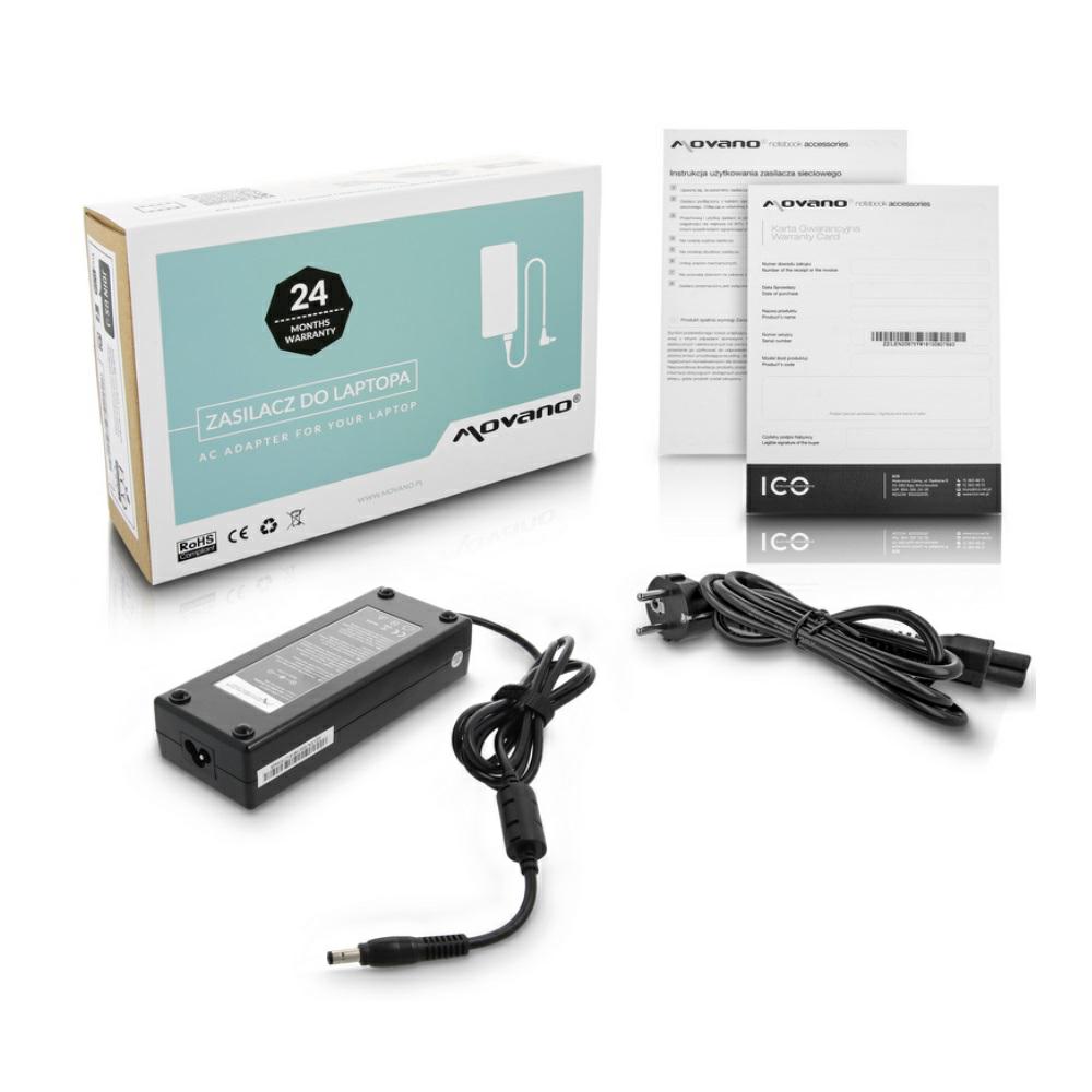 Cargador para portátil Lenovo / MSI 120W 19.5V 6.15A 5.5 mm x 2.5 mm Movano