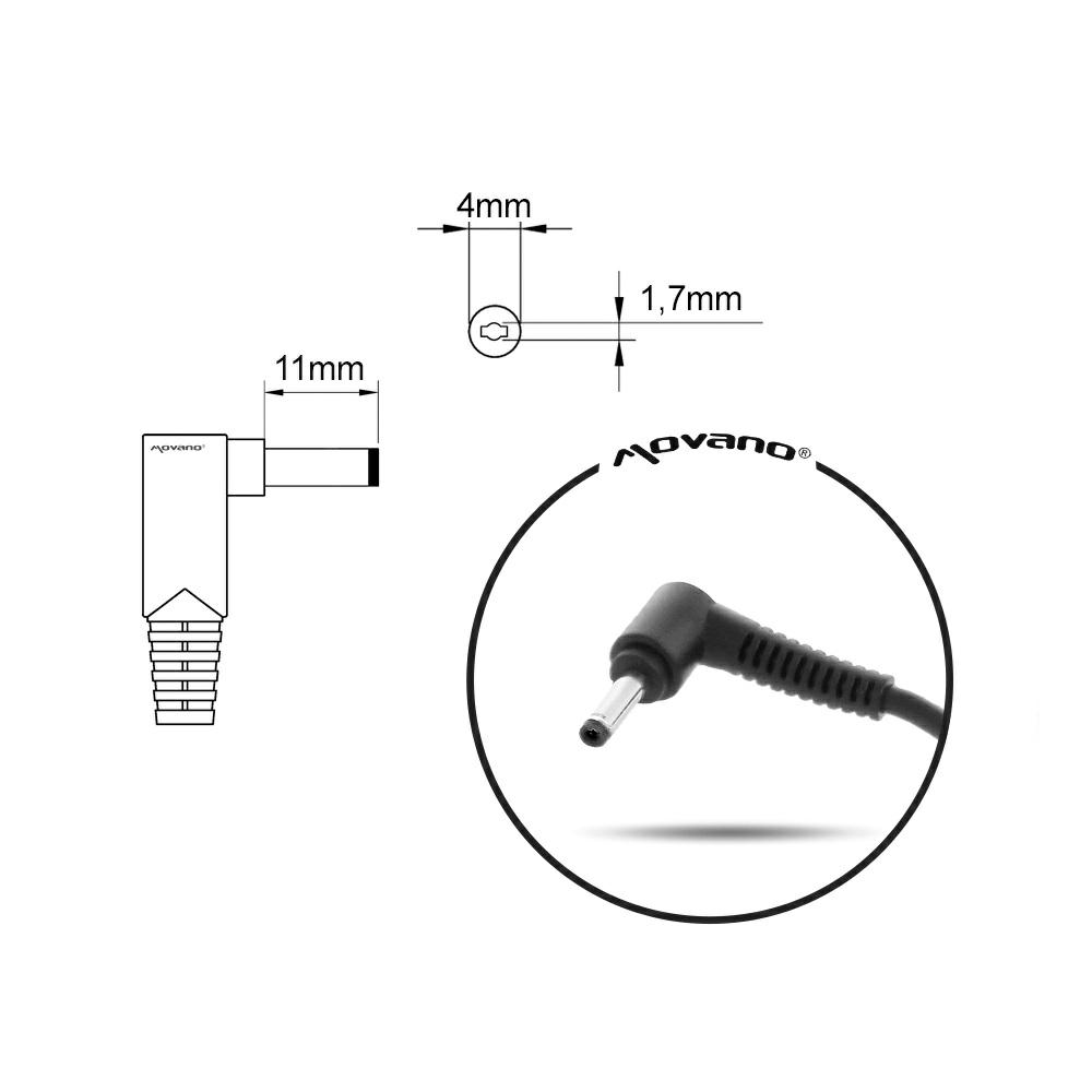 Cargador para portátil Lenovo 45W 20V 2.25A 4.0 mm x 1.7 mm Movano - Imagen 6