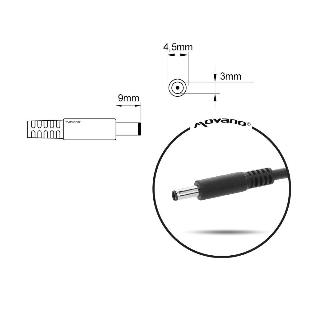 Cargador para portátil Dell 45W 19.5V 2.31A 4.5 mm x 3.0 mm Movano - Imagen 6
