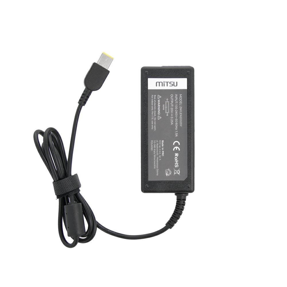 Cargador para portátil Lenovo 65W 20V 3.25A Conector Rectangular Mitsu - Imagen 5