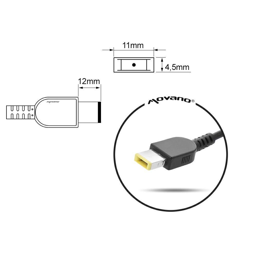Cargador para portátil Lenovo 65W 20V 3.25A Conector Rectangular Mitsu - Imagen 6
