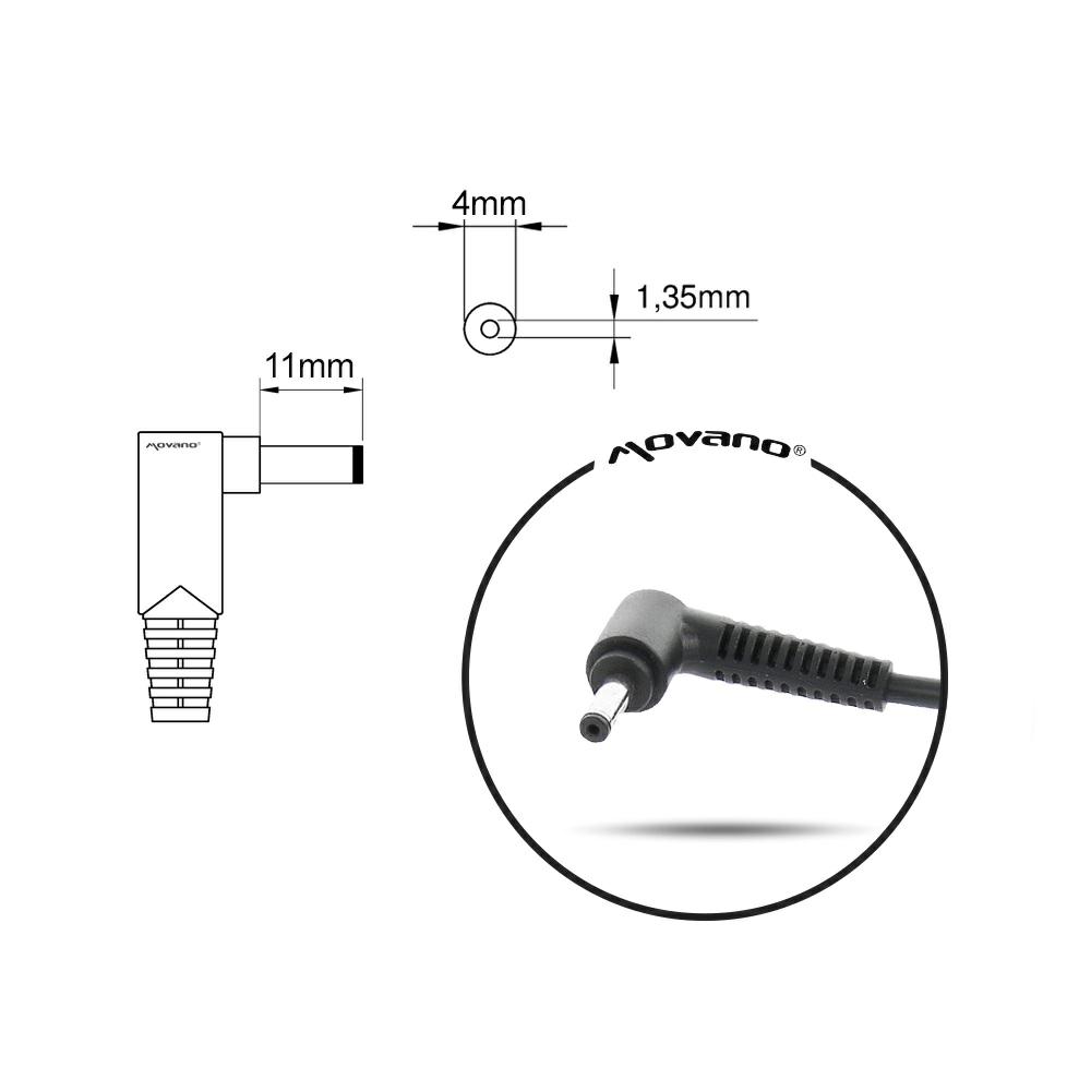 Cargador para portátil Asus 65W 19V 3.42A 4.0 mm x 1.35 mm Movano - Imagen 6
