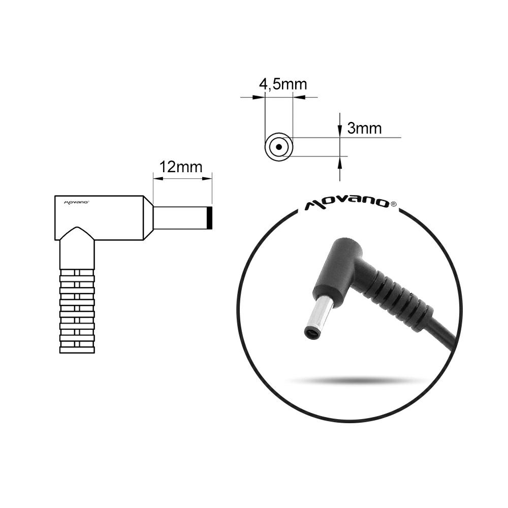 Cargador para portátil Asus 65W 19V 3.42A 4.5 mm x 3.0 mm Movano - Imagen 6