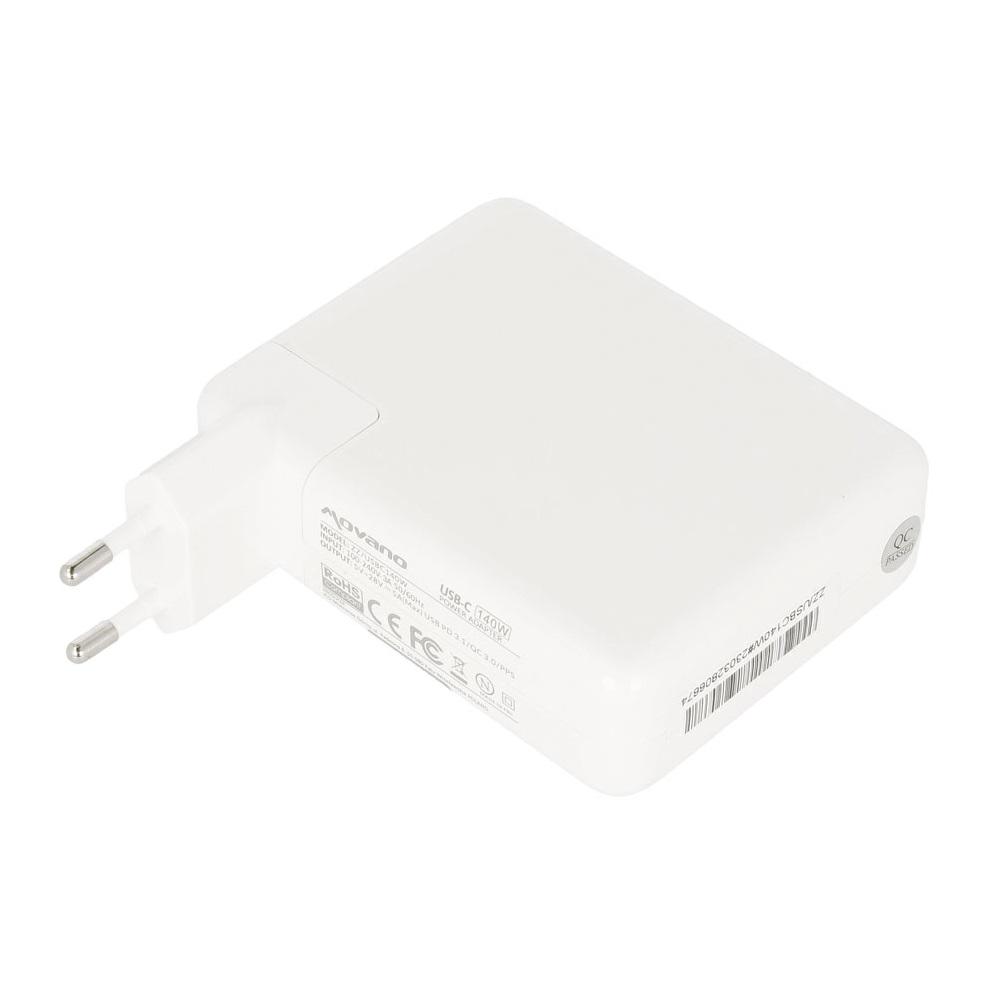 Cargador para portátil universal automático 140W 28v 5A Type-C Movano - Imagen 5