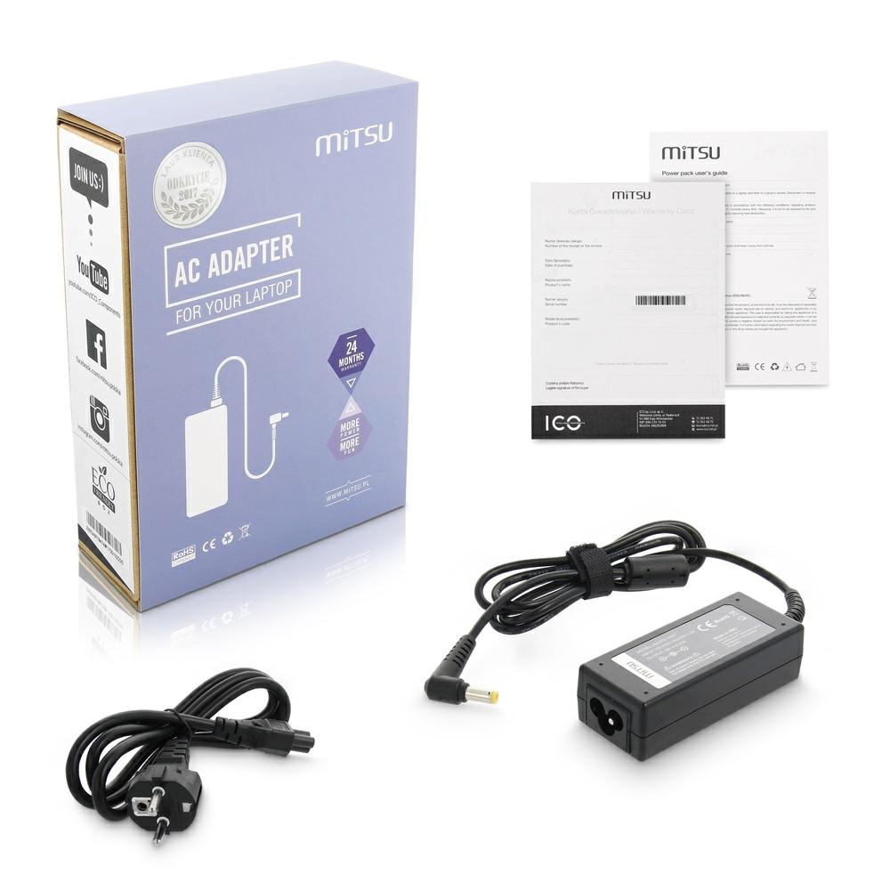Cargador para portátil Acer / Asus / Toshiba 45W 19V 2.37A 5.5 mm x 1.7 mm Mitsu