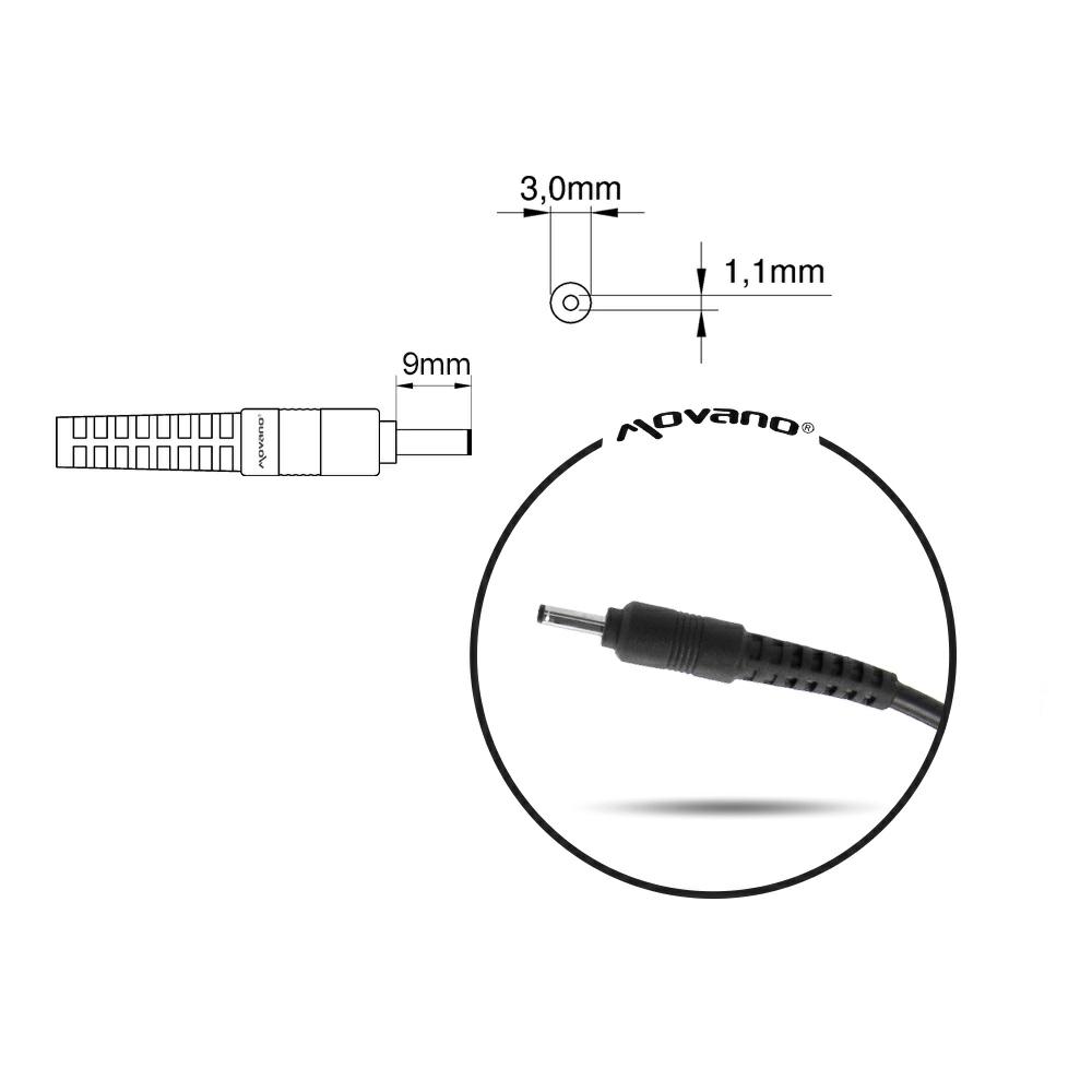Cargador para portátil Acer / Asus 45W 19V 2.37A 3.0 mm x 1.1 mm Mitsu - Imagen 6