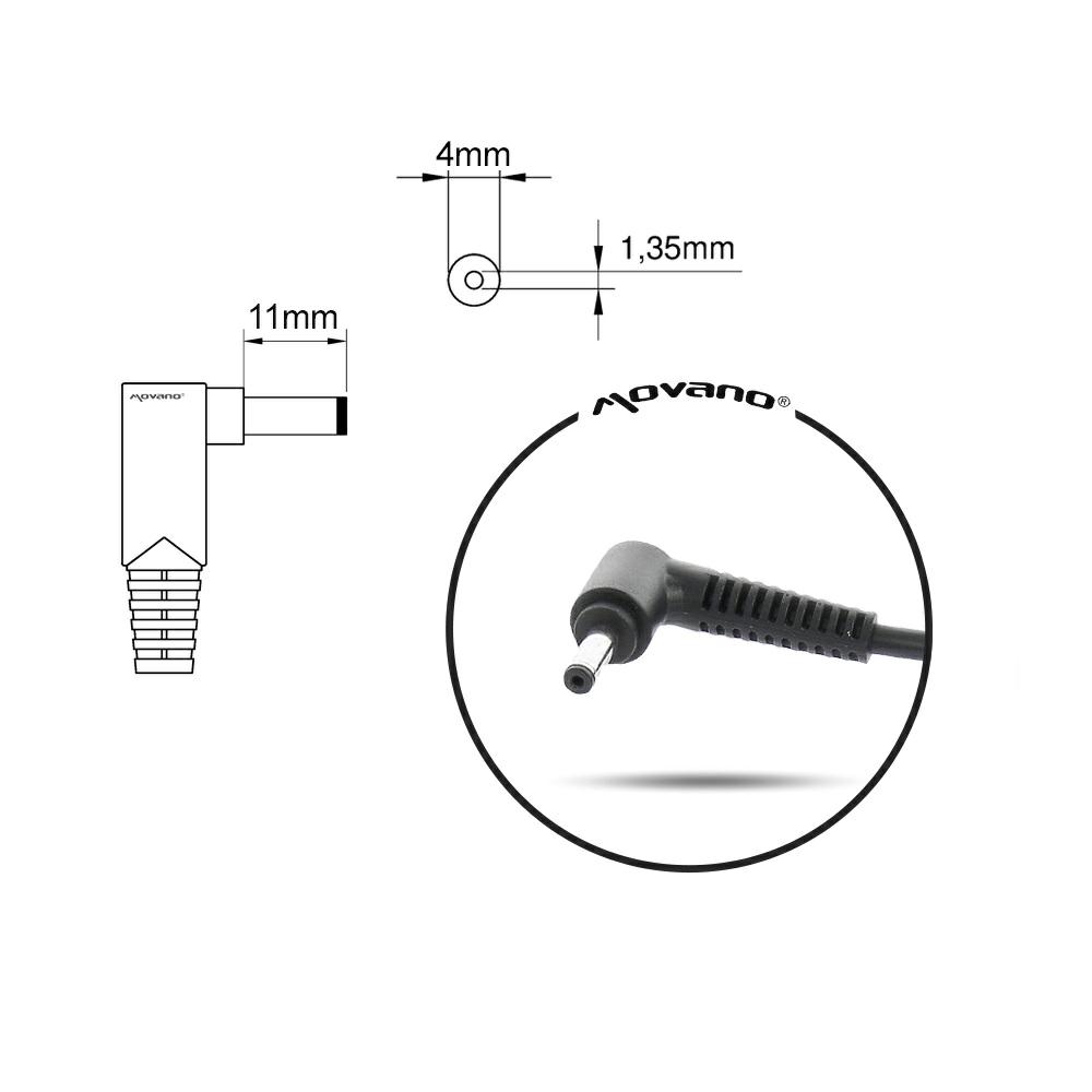 Cargador para portátil Asus 45W 19V 2.37A 4.0 mm x 1.35 mm Mitsu - Imagen 6