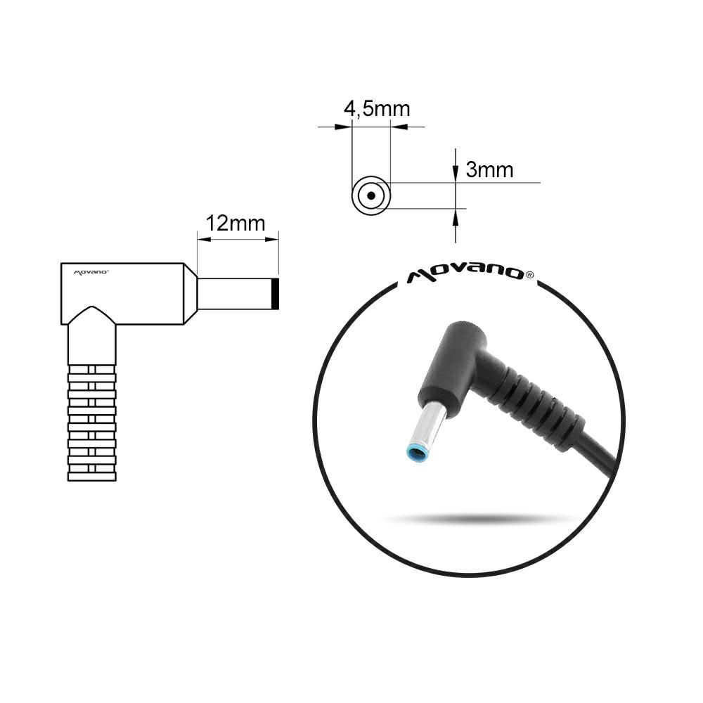 Cargador compatible para portátil HP 45W 19.5V 2.31A 4.5 mm x 3.0 mm Mitsu - Imagen 6