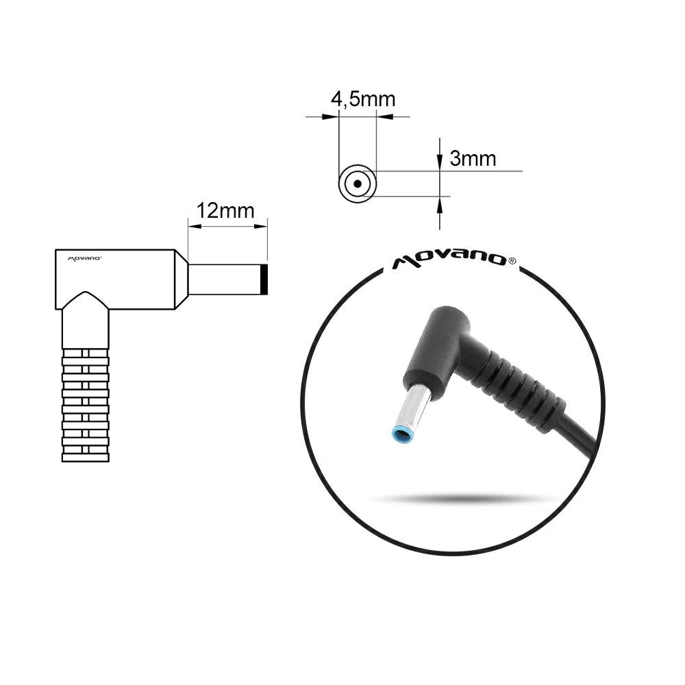 Cargador compatible para portátil HP 90W 19.5V 4.62A 4.5 mm x 3.0 mm pin central Mitsu - Imagen 6