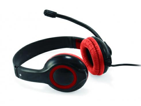 Auriculares con Microfono Conceptronic USB / Control de volumen / Negro-Rojo / CCHATSTARU2R