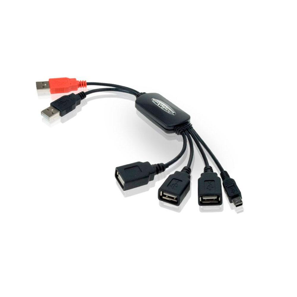 Hub 3 Puertos Usb 2.0 + 1 Mini USB / Conceptronic / Usb-a De Alimentacion / Negro CFLEXHUB