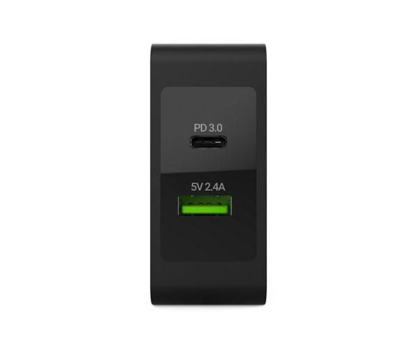 Cargador de red Usb + Type-C / 45w / Negro / Char10 / Greencell / CHAR10 - Imagen 3