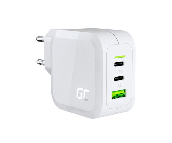 Cargador de red Usb x3 / 65w / Blanco / Chargc08w / Greencell