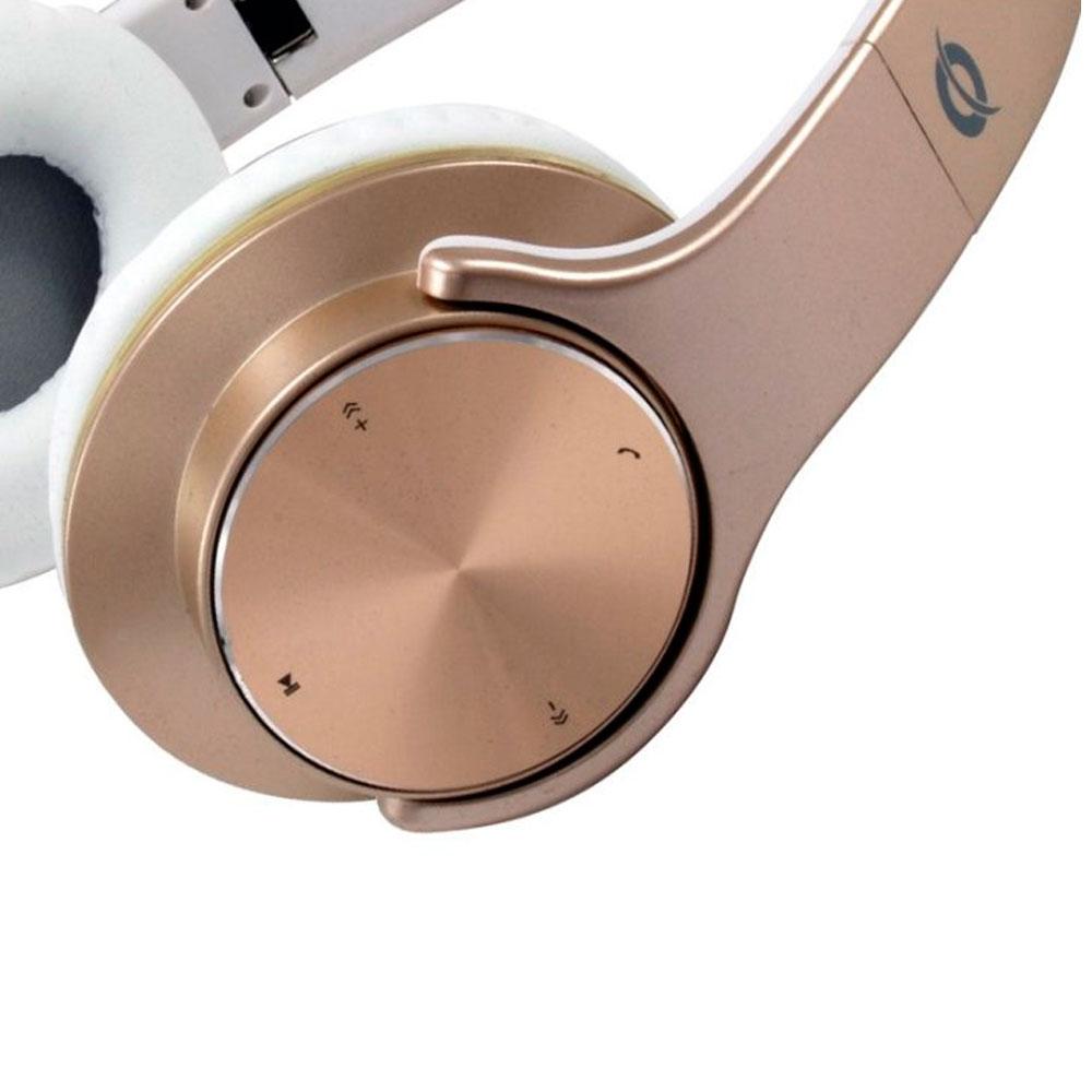 Auriculares Inalambricos Diadema Conceptronic Eligio / Bluetooth / Mp3 MicroSD / Oro-Blanco / CHSPBTNFCSPKG - Imagen 3