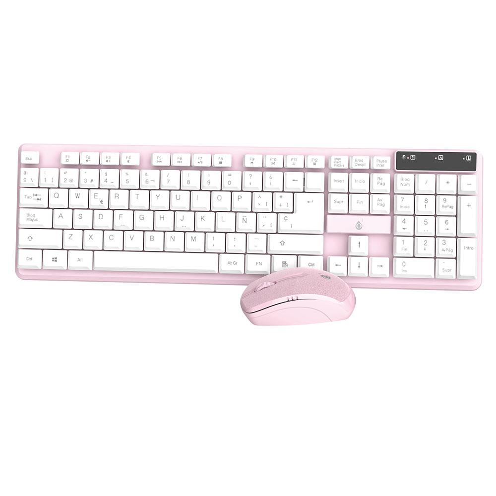 Combo Teclado + Raton Inalambrico NG6029 Rosa One+