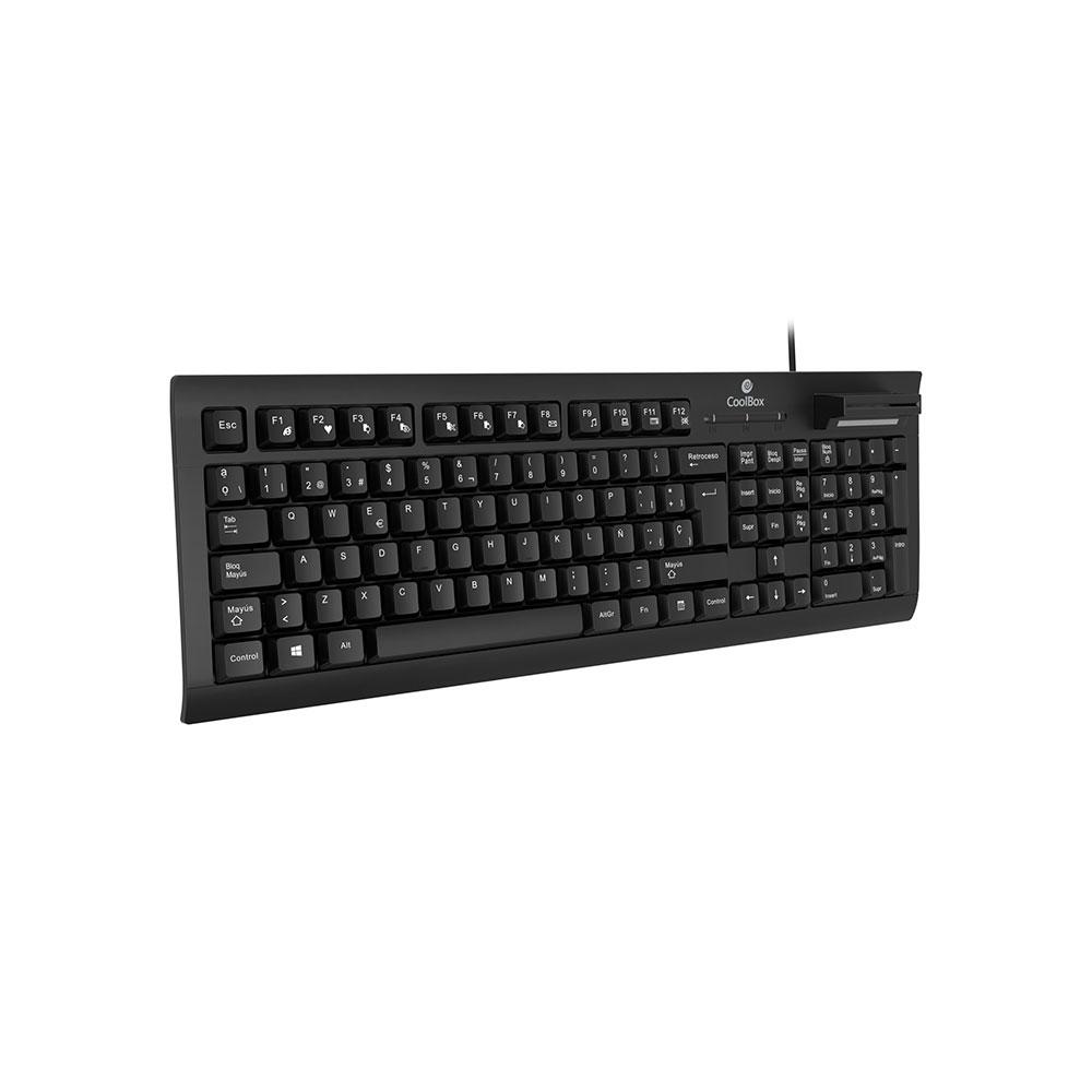 Teclado Usb Coolbox / Lector DNIe 4.0 - Smartcard Integrado / Negro / COO-TEC03DNI - Imagen 2
