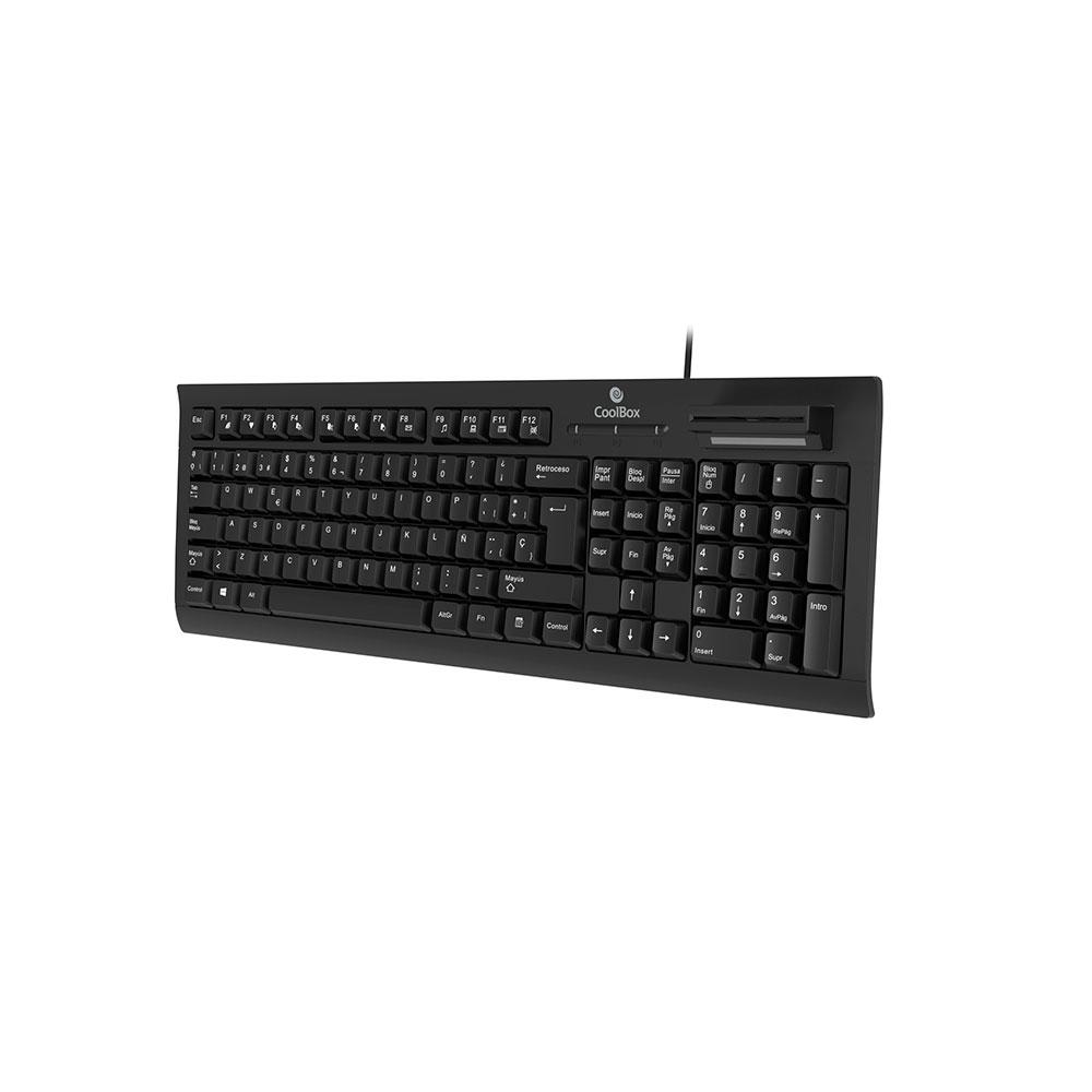 Teclado Usb Coolbox / Lector DNIe 4.0 - Smartcard Integrado / Negro / COO-TEC03DNI - Imagen 3