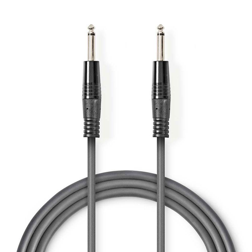Cable de Audio Descompensado Jack 6,35mm a Jack 6.35mm M/M / 1.5 m / Cable gris / COTH23000GY15