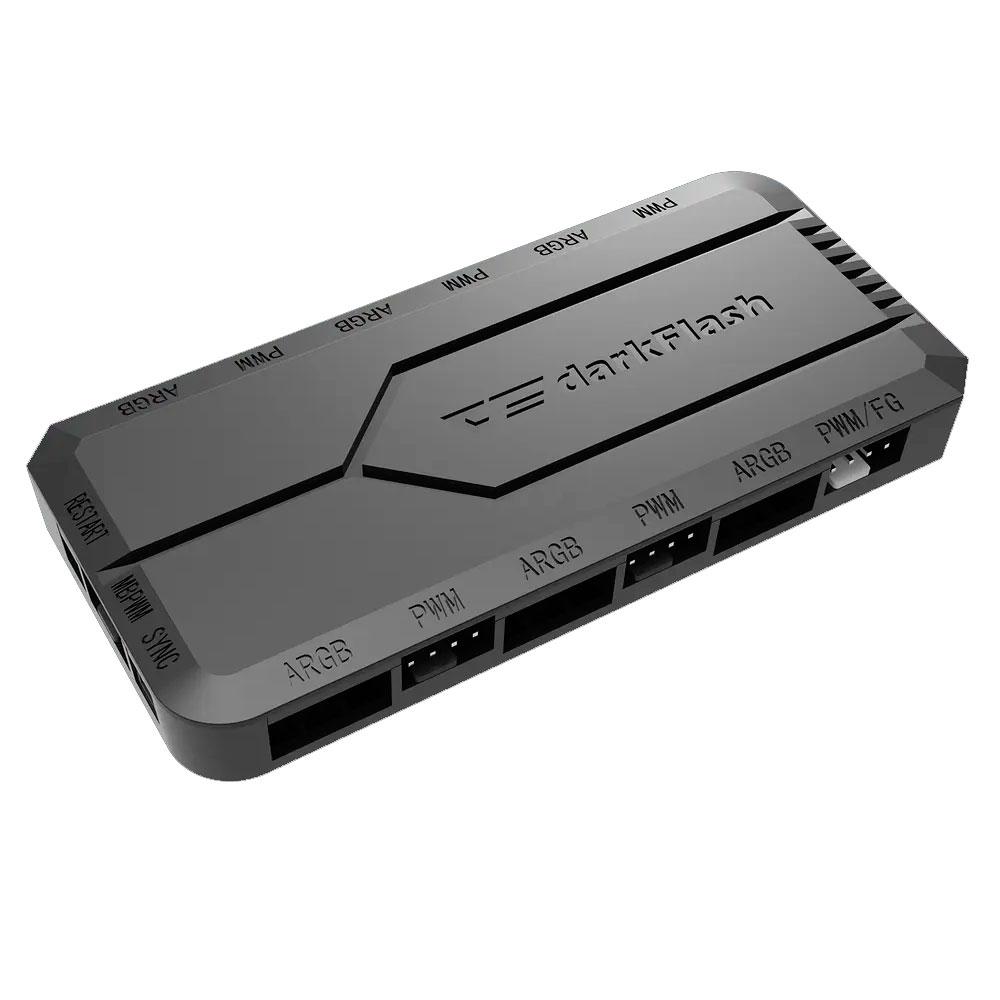 Controladora PWM-ARGB Darkflash RC2 / 14 efectos / 6 conectores ARGB / 5 Conectores PWM