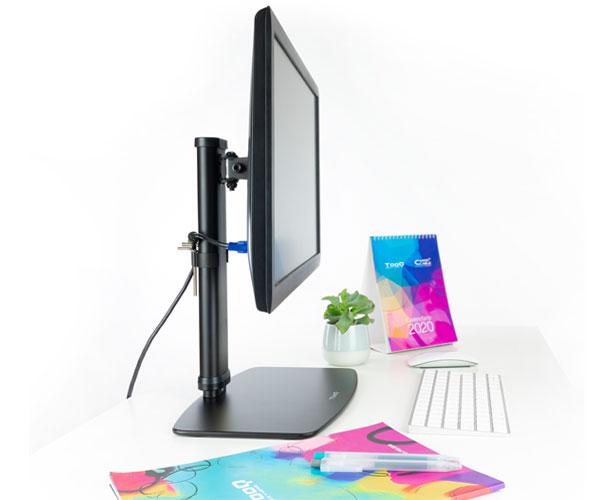 Soporte de mesa Monitor/Tv 17-27 Pulgadas / Compatible Led curvo / Giratorio e inclinable / Db1127tn-b - Imagen 5