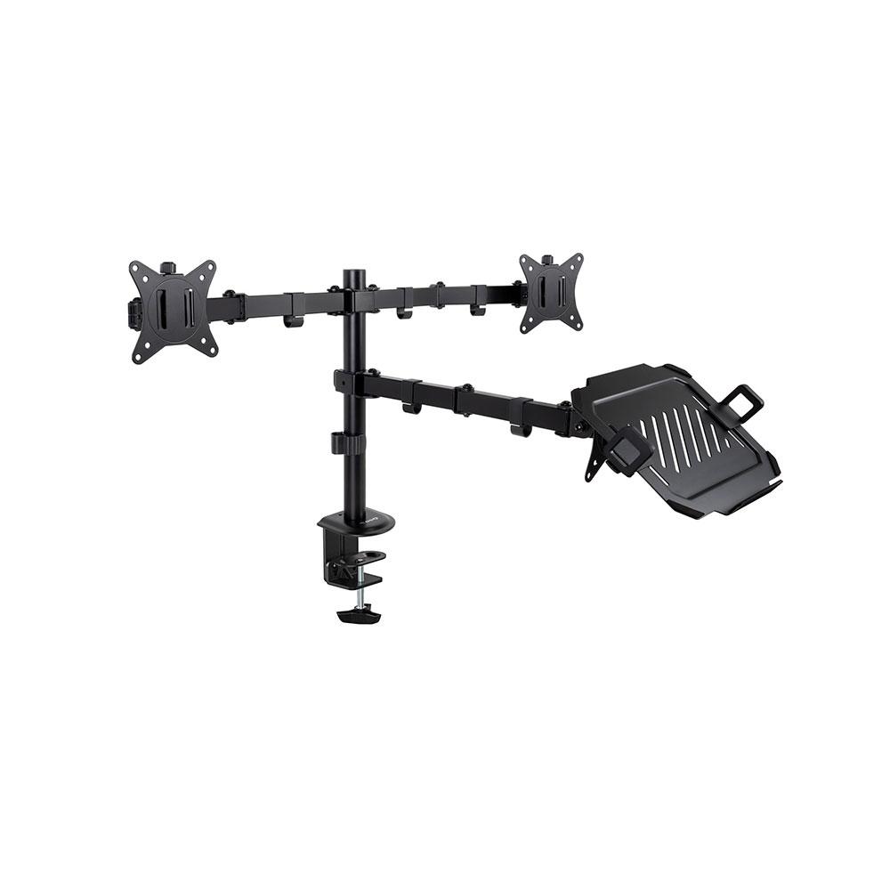 Soporte de mesa para 2 pantallas y 1 Portátil / 17 - 32 Pulg. / Db1202tn-b