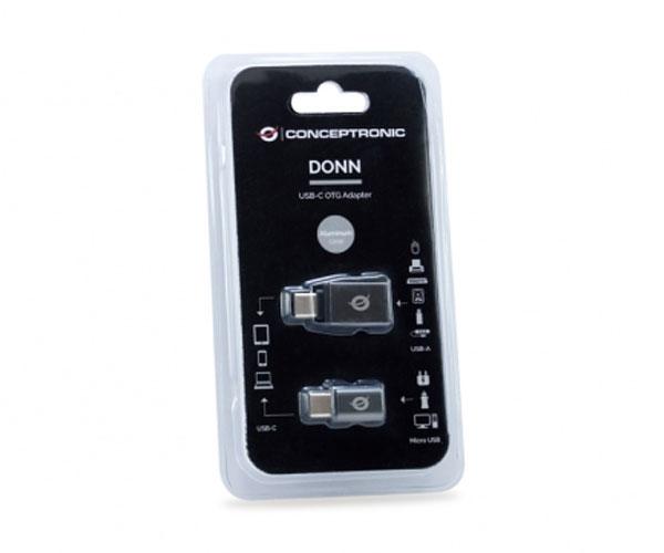 Kit adaptadores Conceptronic Donn / Usb 3.0 a Type-c 3.1 H/M / MicroUsb a Type-C 3.1 H/M / DONN04G - Imagen 2