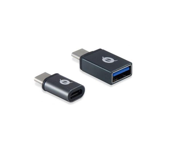 Kit adaptadores Conceptronic Donn / Usb 3.0 a Type-c 3.1 H/M / MicroUsb a Type-C 3.1 H/M / DONN04G