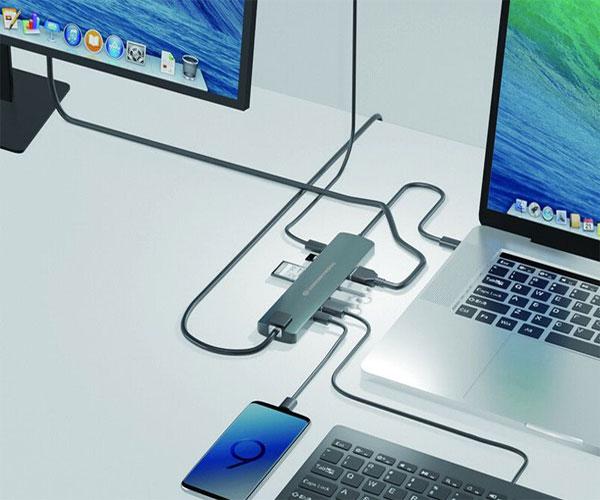 Hub Adaptador Type-C 9 en 1 Conceptronic / Hdmi / Usb-c Pd / Usb 3.0 / Rj45 / Sd / MicroSd / DONN06G - Imagen 3