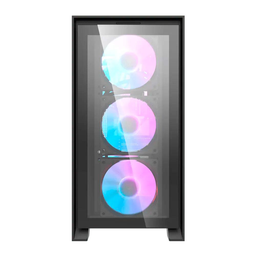 Caja Gaming Darkflash DRX70 Negro / ATX / Cristal templado / USB 3.0 / Type-C / Incluye 4 Fan RGB - Imagen 2