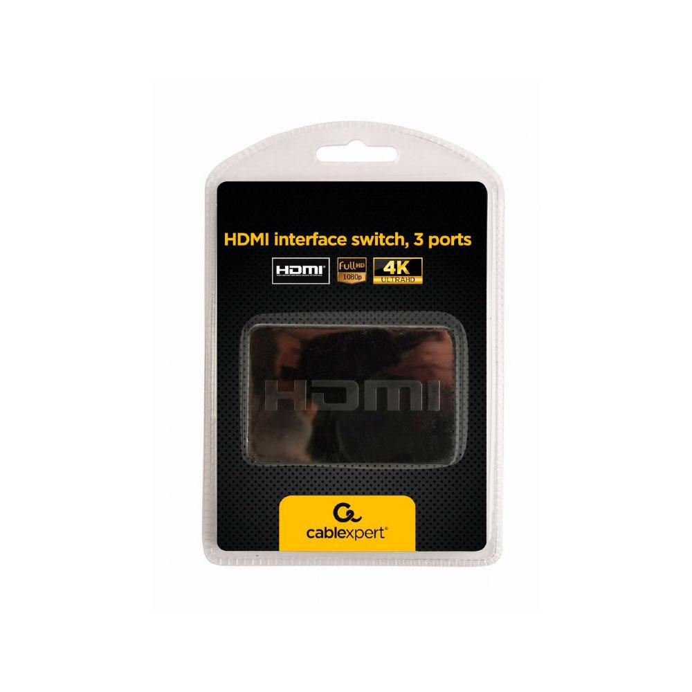 Switch HDMI 3x1 / 4K / Soporte 3D / Hdcp 1.4 / Mando a distancia / Gembird / DSW-HDMI-34 - Imagen 2