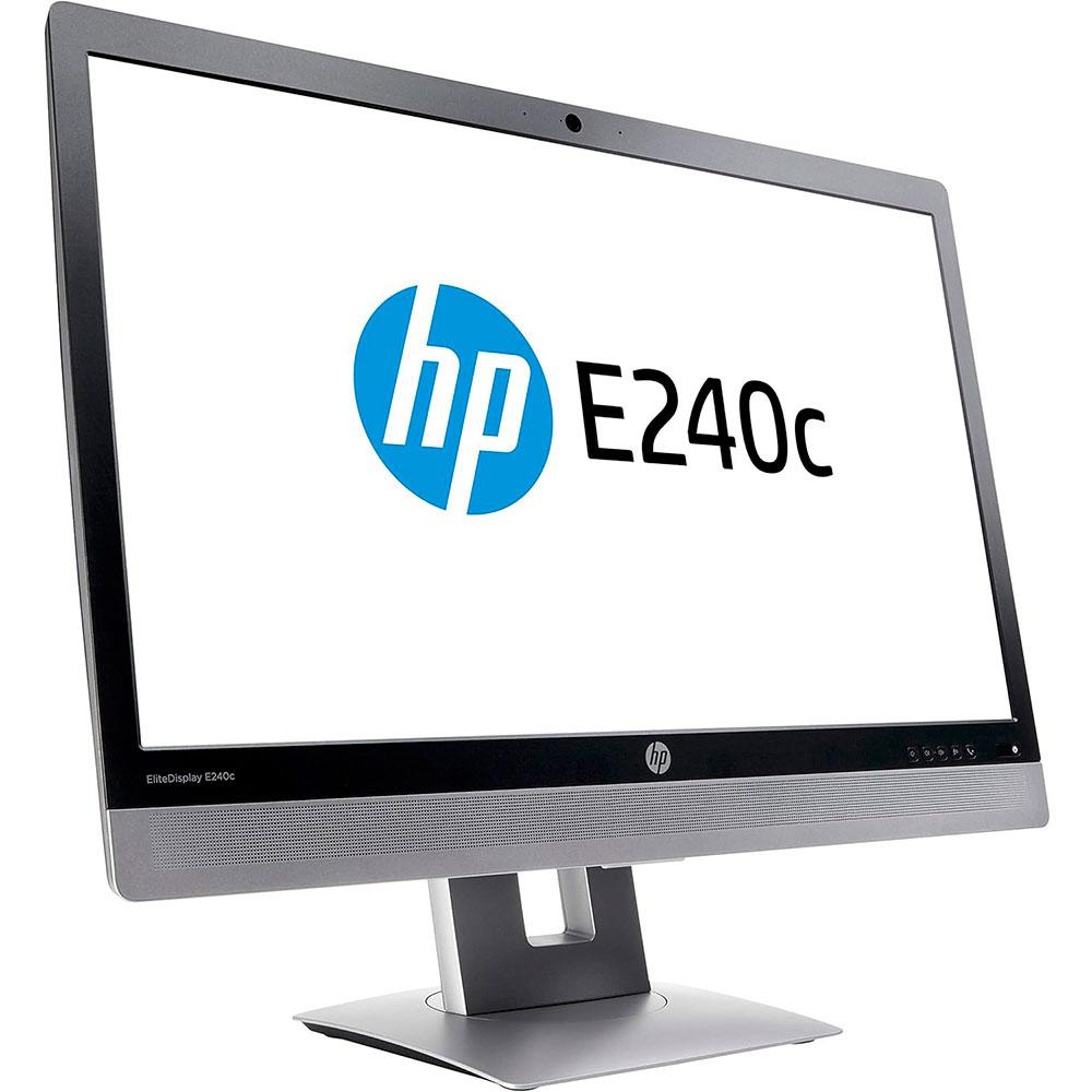 Monitor Reacondicionado LED HP E240c 23.8 FullHD / Multimedia / Webcam / HDMI / VGA / DP / Negro-Plata / Grado B" - Imagen 2