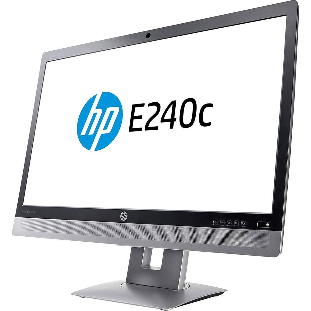 Monitor Reacondicionado LED HP E240c 23.8 FullHD / Multimedia / Webcam / HDMI / VGA / DP / Negro-Plata / Grado B" - Imagen 3