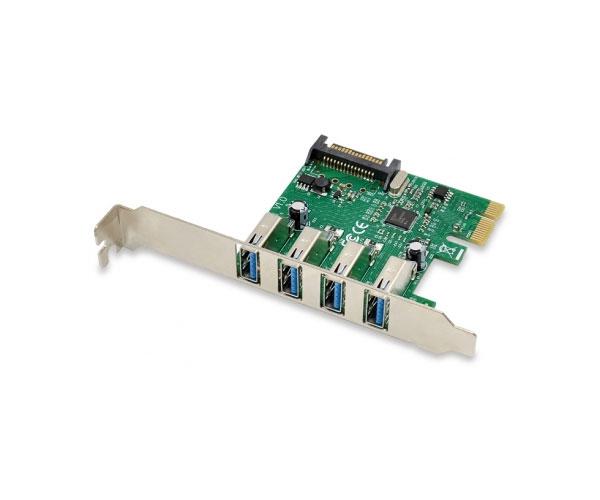 Tarjeta controladora Conceptronic Pci Express USB 3.0 / 4 Puertos / Incluye soporte LP / EMRICK02G