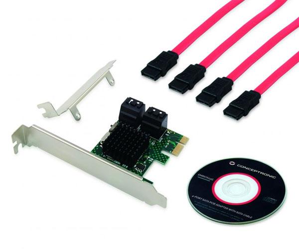 Tarjeta controladora Conceptronic Pci Express a Sata 3 / 4 Puertos / Emrick03g - Imagen 3