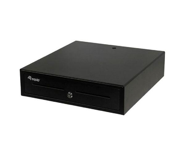 Cajon portamonedas Equip / 42cm / Apertura Automatica o Manual / Compartimentos para Billetes 4 - Monedas 8 / Negro / 351010