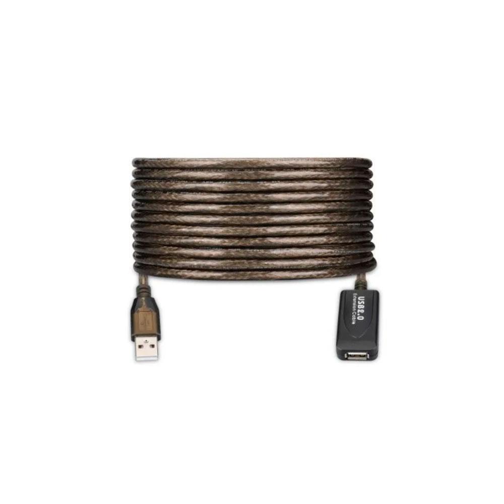 Cable USB amplificador activo USB 2.0 a/m 20 metros / Ewent EW1023