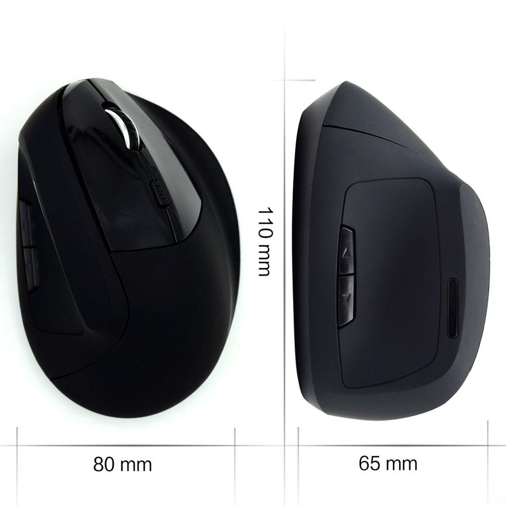 Raton Inalambrico Vertical ergonomico Ewent / 1600Dpi / Bateria recargable / Negro / Ew3158 - Imagen 3