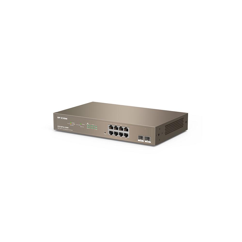 Switch 10p 10/100/1000 Gigabit IP-COM/ Carcasa Metálica / G3310P-8-150W - Imagen 2