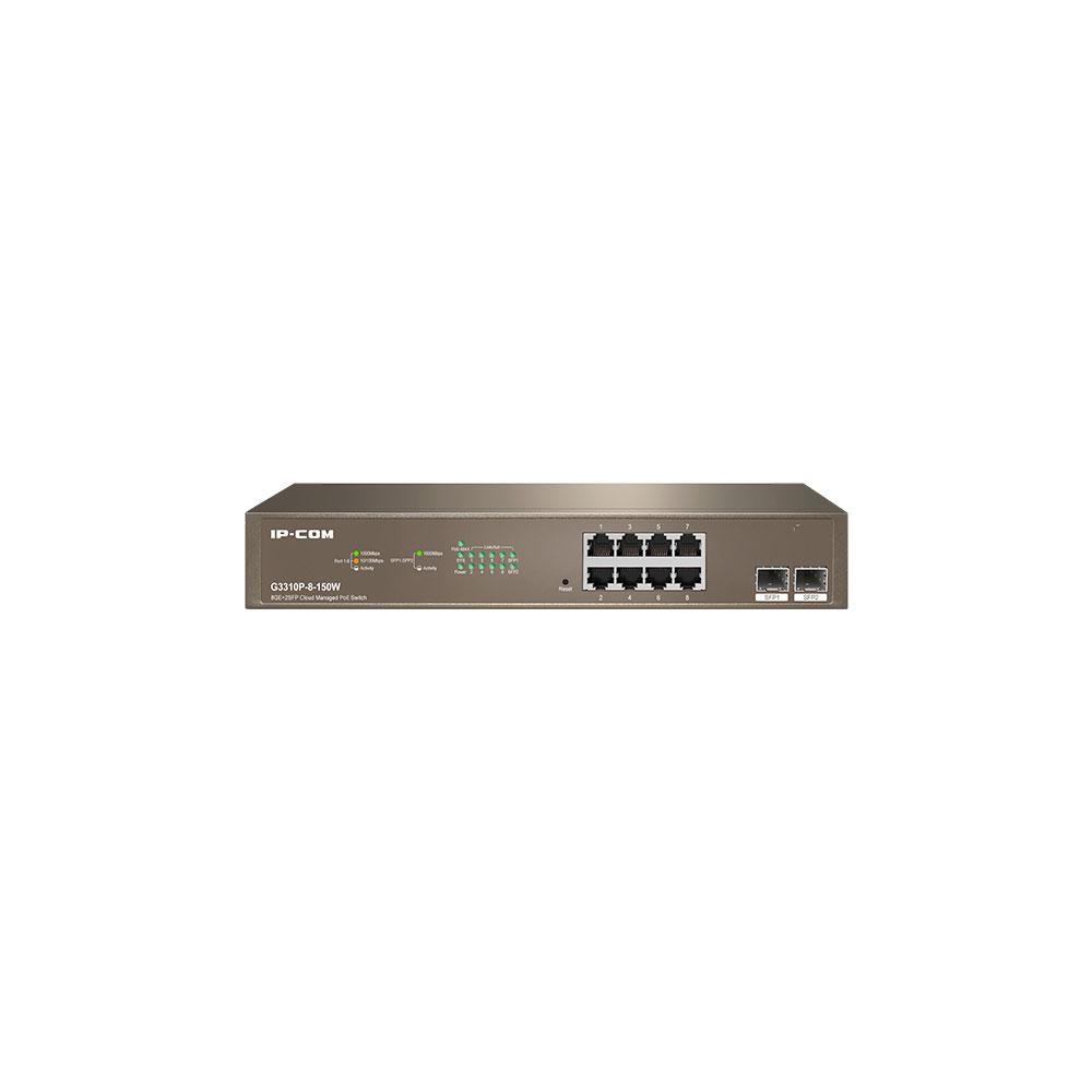 Switch 10p 10/100/1000 Gigabit IP-COM/ Carcasa Metálica / G3310P-8-150W