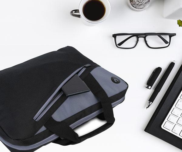 Maletin portatil Ngs Ginger Black hasta 14 / bolsillo exterior / 2 Compartimentos" - Imagen 4