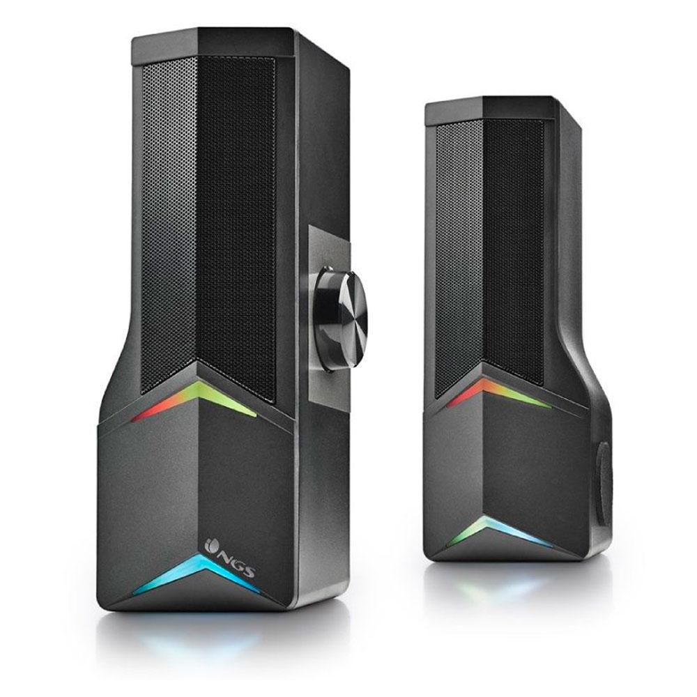 Altavoces 2.0 - Barra de Sonido Bluetooth 5.0 NGS GSX-B1200 / 12w / Rgb Led / Jack 3.5mm / Negro - Imagen 3