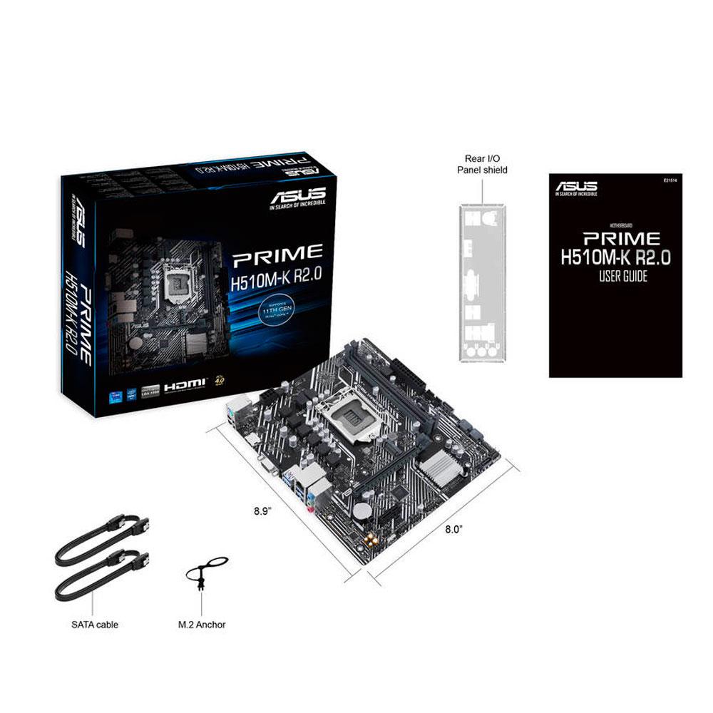 Placa base Asus Prime H510M-K R2.0 Socket 1200 Micro ATX / 11 Gen./ 90MB1E80-M0EAY0 - Imagen 3