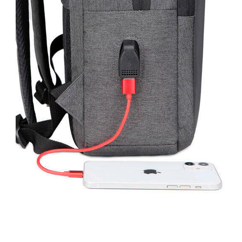 Mochila Para Portatil L-Link LL-9020A / Hasta 15.6 / Impermeable / Salida Usb / Negra" - Imagen 3