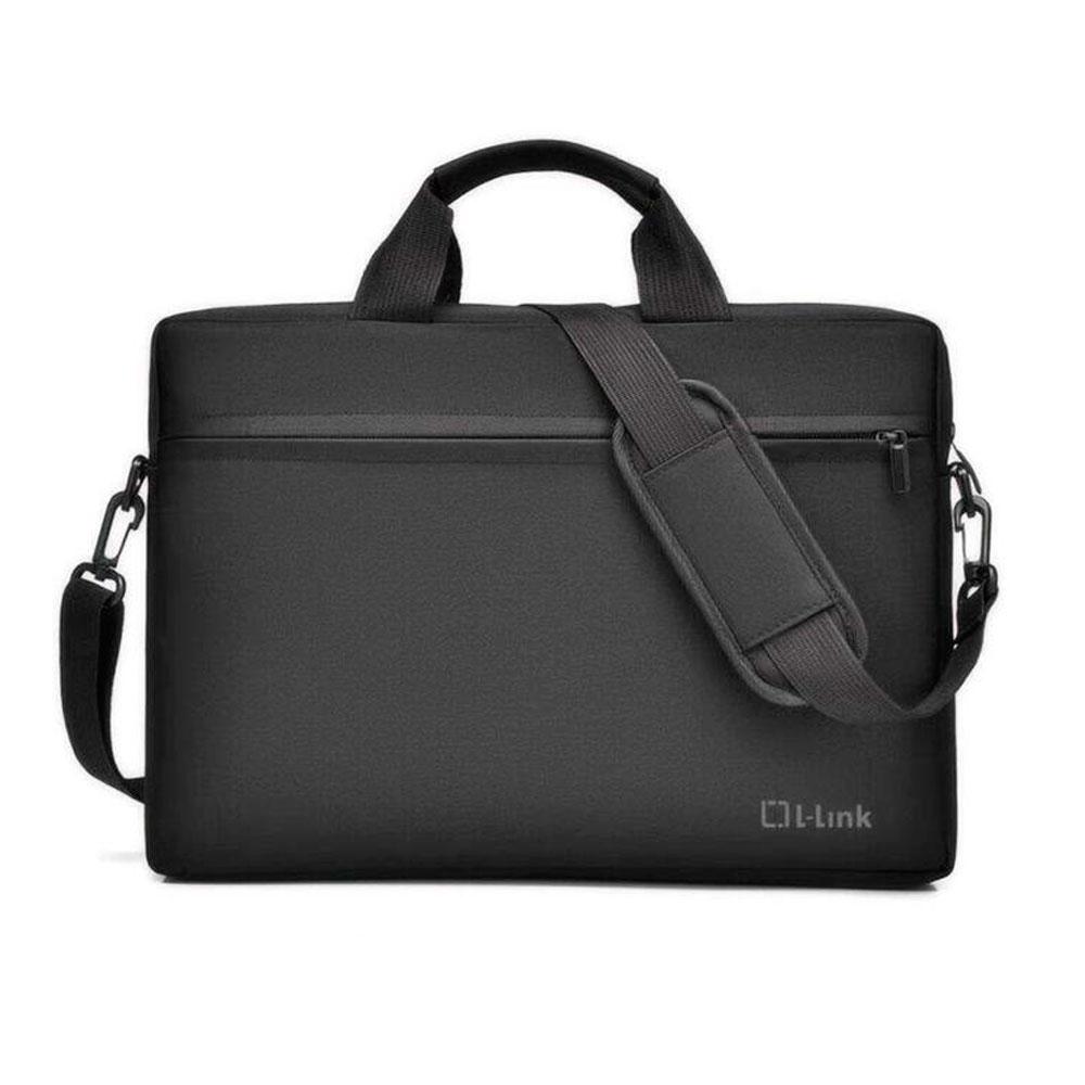 Maletin portatil L-Link Hasta 14 / Bolsillo frontal / Impermeable / Negro / LL-B036-14"