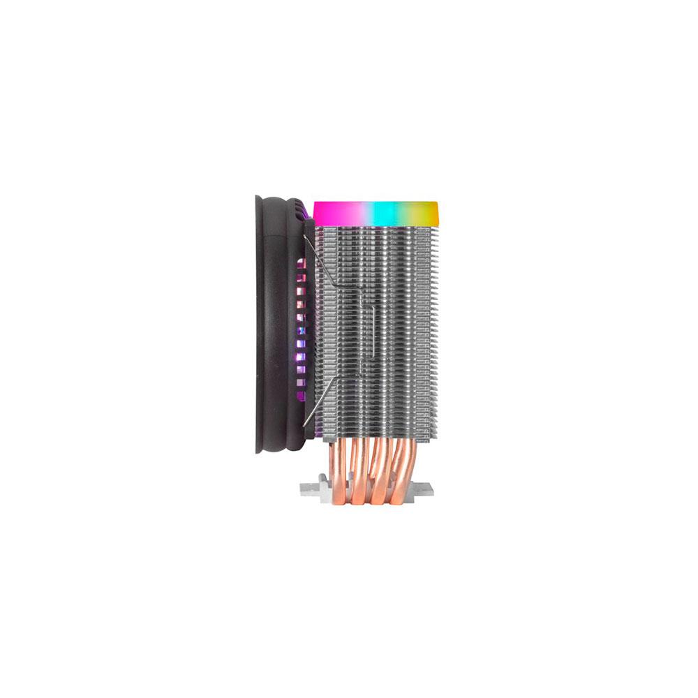 Ventilador CPU Mars Gaming MCPU44 Negro / Iluminacion dual ARGB / 4 heatpipes / Fan PWM 110mm / TDP 160w - Imagen 3
